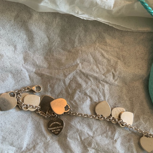 Item # C10 - TIFFANY & CO RARE MINI MULTI HEART BRACELET - Picture 7 of 9